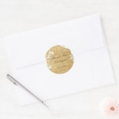 Sticker Rond Inséparables Forever sur Burlap (Enveloppe)