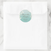 Sticker Rond Inséparables Forever sur Pastel Ocean Blue (Sac)