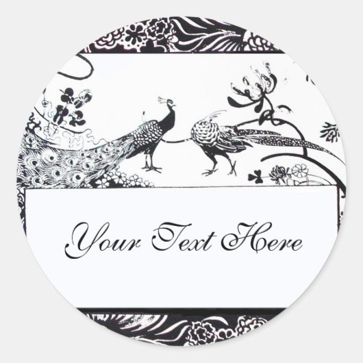 Sticker Rond INSÉPARABLES mariages, noir et blanc (Devant)