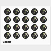 Sticker Rond Inséparables, Notre Mariage (Feuille)