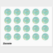 Sticker Rond Inséparables PixDezines (Feuille)