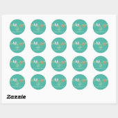Sticker Rond Inséparables PixDezines (Feuille)