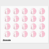 Sticker Rond Inséparables roses Fleurs de Printemps Baby Faire- (Feuille)