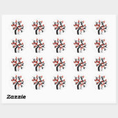 Sticker Rond Inséparables Sakura cherry tree symbole d'amour ch (Feuille)