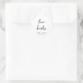Sticker Rond inséparables semences fleurs sauvages mariage conf (Sac)