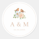 Sticker Rond Inséparables simples (Devant)