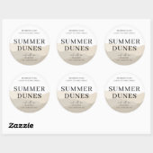 Sticker Rond Insertion Logo Boho Moderne Boho Beige Candle Emba (Feuille)