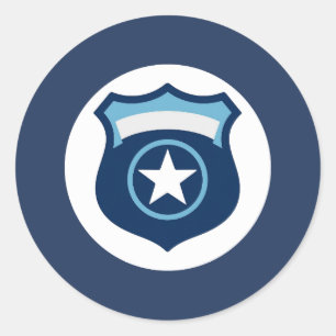 Sticker Rond Insigne d'agent des forces de l'ordre