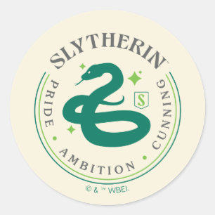 Sticker Rond Insigne de fierté de la maison SLYTHERIN™ serpent 