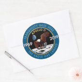 Sticker Rond Insigne de mission du 50e anniversaire d'Apollo 11 (Enveloppe)