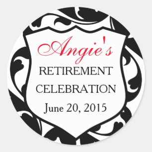 Sticker Rond Insigne de police Flourish Custom