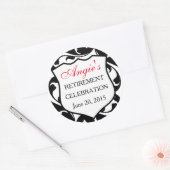 Sticker Rond Insigne de police Flourish Custom (Enveloppe)