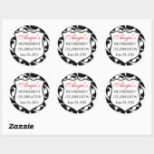 Sticker Rond Insigne de police Flourish Custom (Feuille)