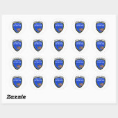 Sticker Rond Insigne de policier (Feuille)