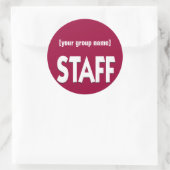 Sticker Rond Insigne d'identification personnel personnalisé (Sac)