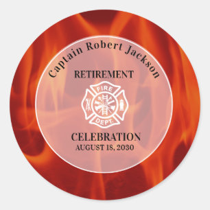 Sticker Rond Insigne incendie pompier