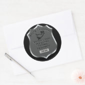 Sticker Rond Insigne n° 30-06 Agent de terrain du cerf de Virgi (Enveloppe)