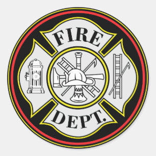 Sticker Rond Insigne rond de corps de sapeurs-pompiers