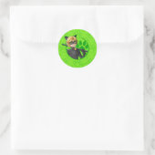 Sticker Rond Insigne vert Cat Noir (Sac)