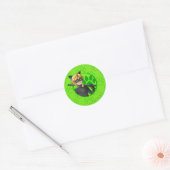 Sticker Rond Insigne vert Cat Noir (Enveloppe)