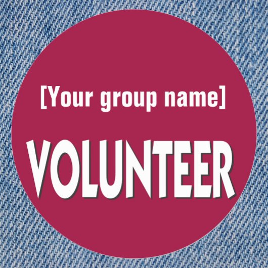 Sticker Rond Insigne volontaire personnalisé