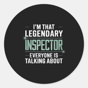 Sticker Rond Inspecteur de la santé Profession de la santé publ