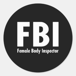 Sticker Rond - Inspecteur du corps féminin Fbi