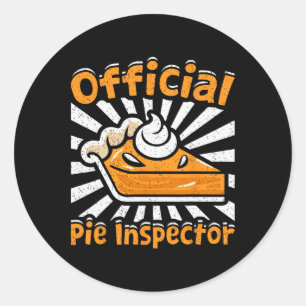 Sticker Rond Inspecteur officiel du secteur Funny Citrouille de