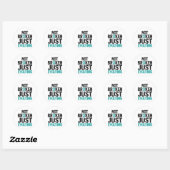 Sticker Rond Inspirant Non Brisé, Simplement en Évolution (Feuille)