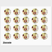 Sticker Rond inspiration (Feuille)