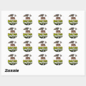 Sticker Rond Inspiration Art "Keep It Real Hakuna Matata" (Feuille)