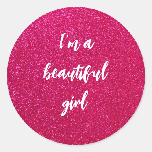 Sticker Rond Inspirational bodypositive phrase (Devant)