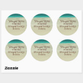 Sticker Rond Inspirational Carve your Blessings in Stone Citati (Feuille)