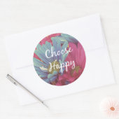 Sticker Rond Inspirational Choose Happy Quote Affirmation (Enveloppe)