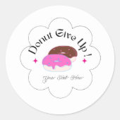 Sticker Rond Inspirational Funky Custom Donut (Devant)