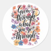 Sticker Rond Inspirational Resilience and Strength Message (Devant)