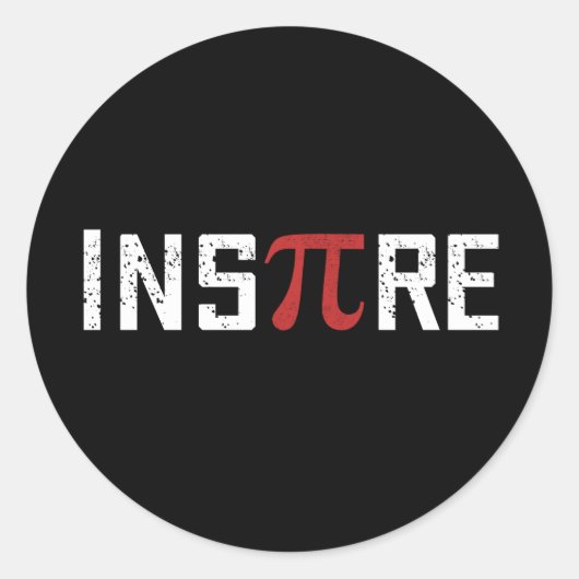 Sticker Rond InsPire Pi jour | Joyeux jour de Pi math (Devant)