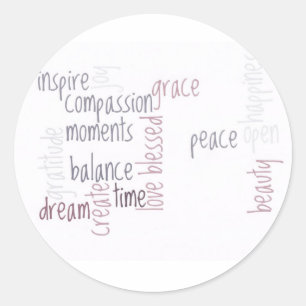 Sticker Rond Inspirer la compassion