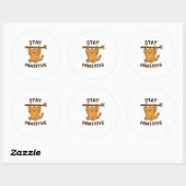 Sticker Rond Inspiring "Stay pawsitive" Quote Print (Feuille)