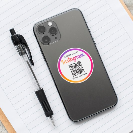 Sticker Rond Instagram Business QR Code