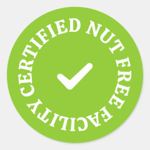 Sticker Rond Installation certifiée sans noix – Sécurité allerg