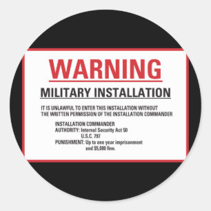 Sticker Rond Installation militaire du secteur 51
