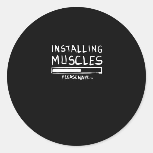 Sticker Rond Installing Muscles (Devant)