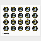 Sticker Rond Instructeur de ski Apres (Feuille)