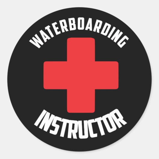 Sticker Rond Instructeur de Waterboard (Devant)