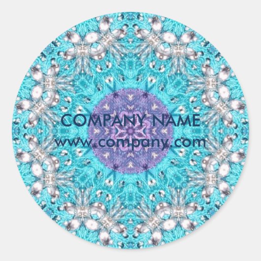 Sticker Rond instructeur de yoga Motif de henné turquoise (Devant)