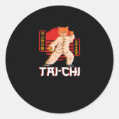 Sticker Rond Instructeur Tai Chi Tai Chi Cat (Devant)