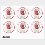 Sticker Rond Instruction sur la bombe à chocolat chaud (Feuille)