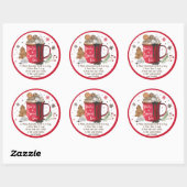 Sticker Rond Instruction sur la bombe à chocolat chaud (Feuille)