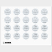 Sticker Rond Instructions de vanille maison bleu gris (Feuille)